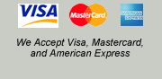Hot Shot accepts Visa, Mastercard, and American Express.